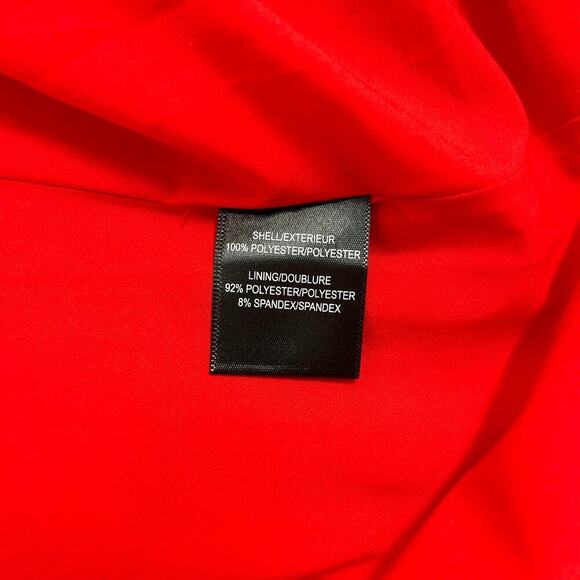 NWT One33 Social Women's Red Abstract-Print Balloon-Sleeve Mini Dress Size 6 - Picture 5 of 5